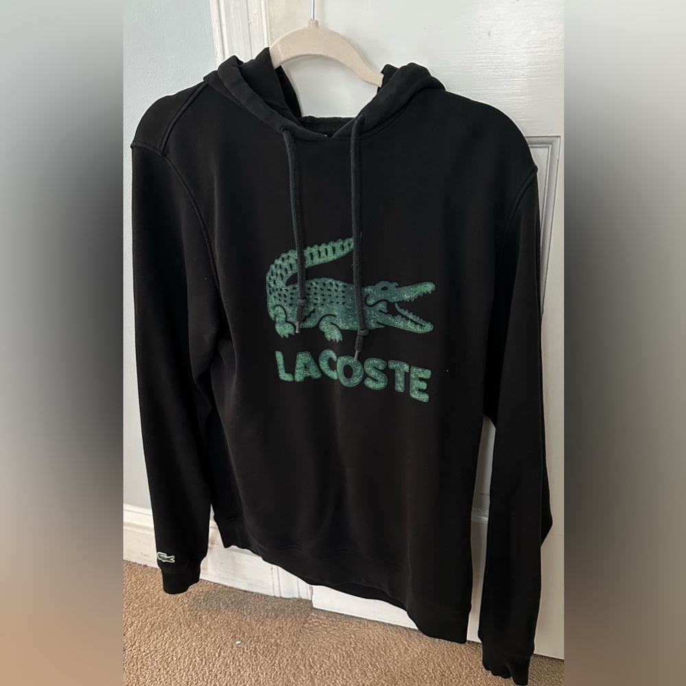 Lacoste Men's Black Hoodie Sweatshirt